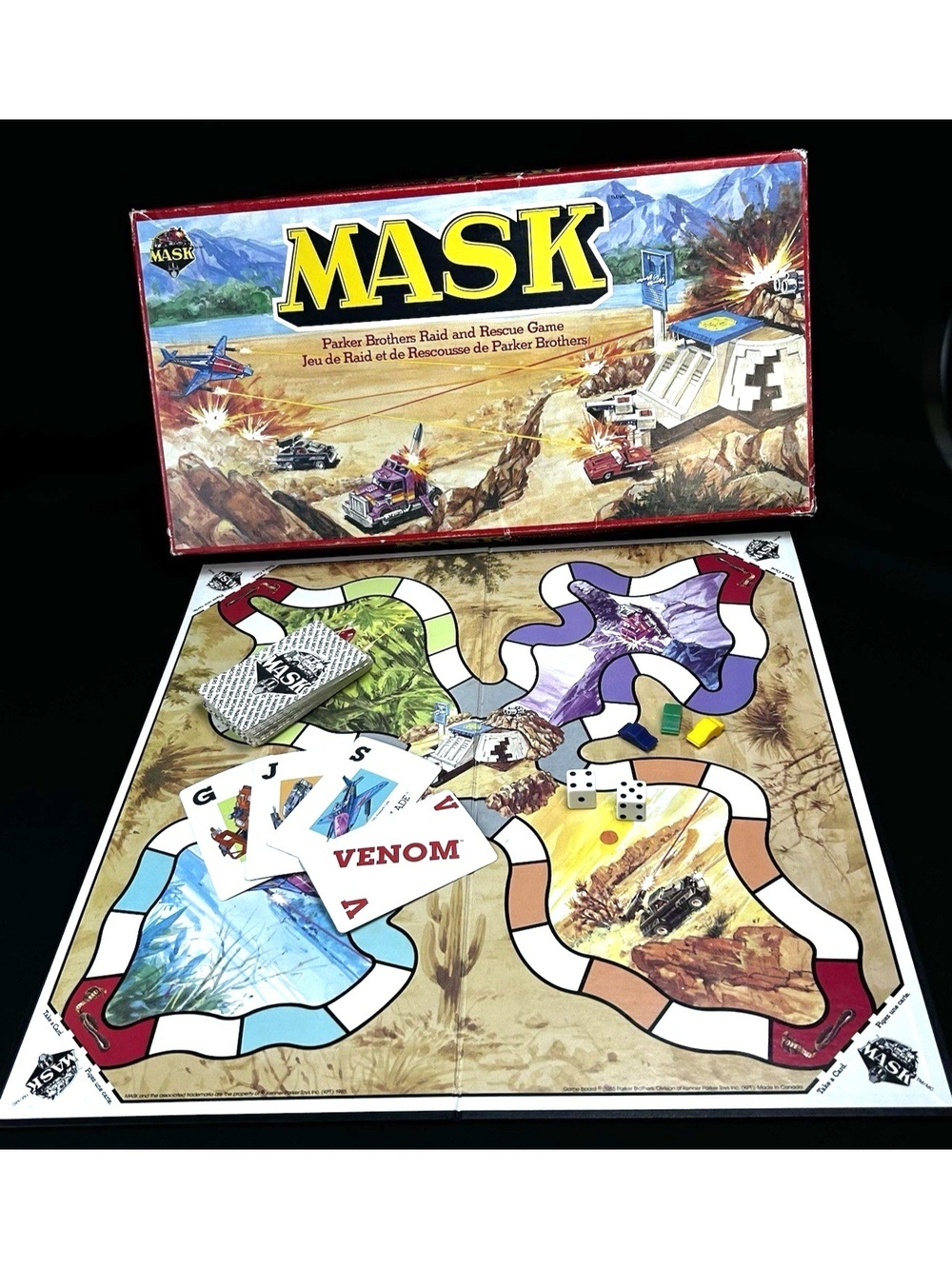 Vintage MASK Board Game Parker Brothers Raid Rescue 1985 **Incomplete Read**